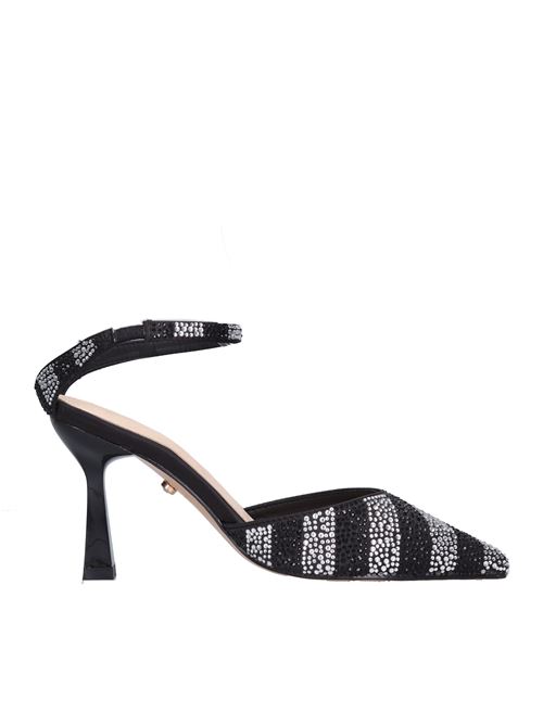 Décolleté Slingback con strass TWENTY FOURHAITCH | SH62NERNERO-ARGENTO